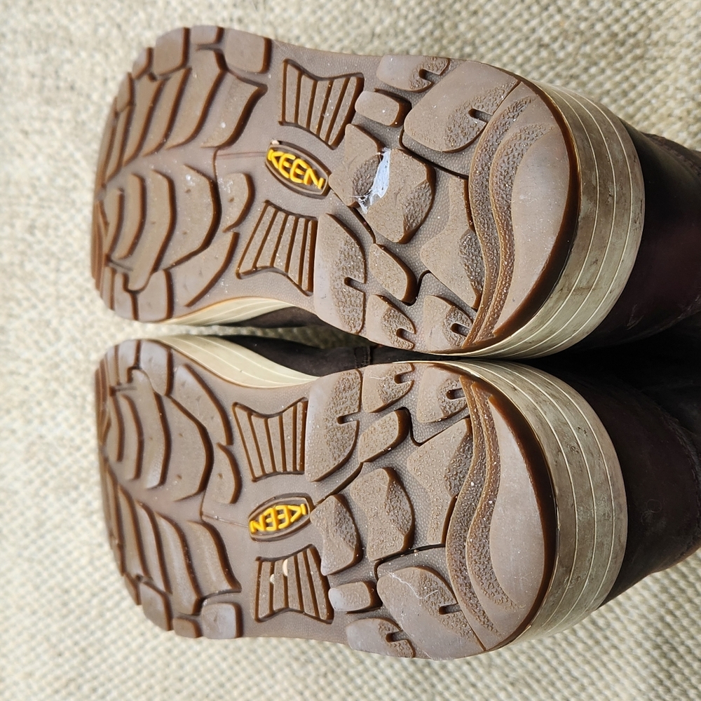 Keen Snowmass Mid waterproof Nubuck pull on brown winter snow boots womens 8.5 - Picture 8 of 8